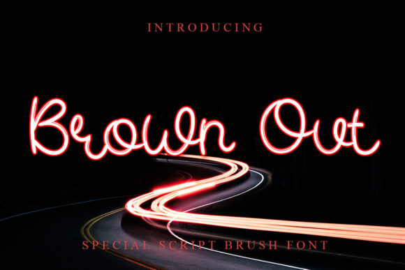 Brown Out: Elevating Design with Elegant Brushed Script Typography
