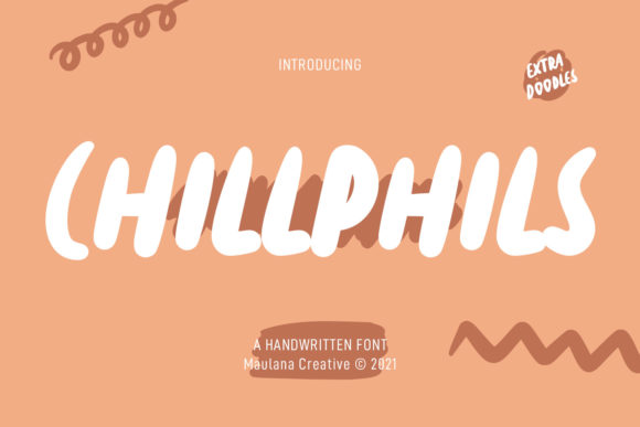 Chillphils: A Cute, Paint-Brushed Display Font