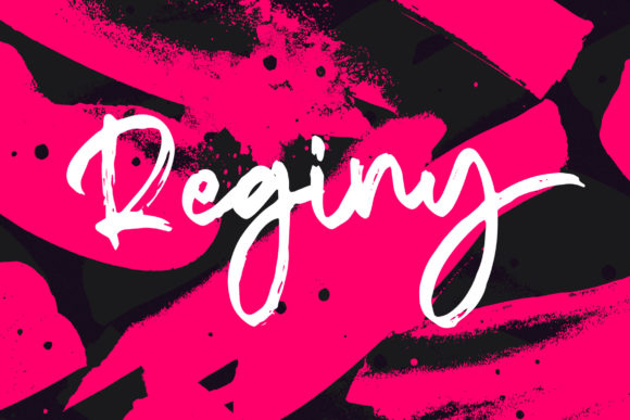 Reginy: Mastering the Art of Confident, Textured Script Typography
