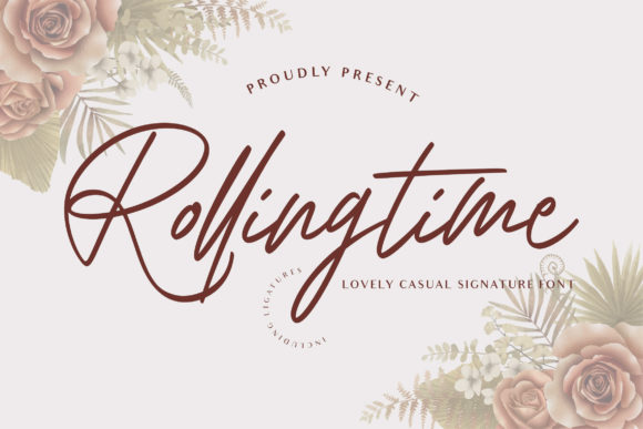 Rolling Time: Elegant Script for Modern Brands