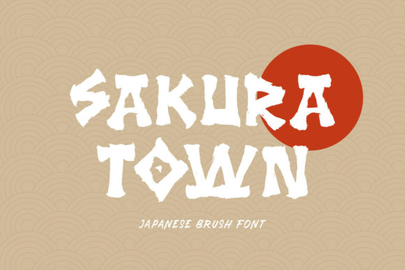 Sakura Town: Bold Brushed Display Font
